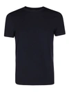 Giorgio Armani Low-constrast Print T-shirt In Blue