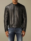 JUST CAVALLI LEATHER BIKER WITH LOGO BAND,11670891