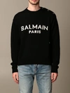 BALMAIN PULLOVER WITH JACQUARD LOGO AND BUTTONS,11673903