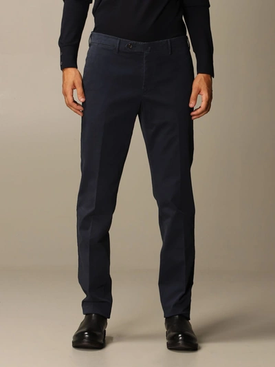 Pt01 Pt Pants Business Pt Trousers In Ultra-fine Stretch Soft Cotton In Dark Blue