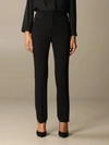 Emporio Armani Shimmery Wide Leg Trousers In Black