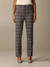 ALBERTA FERRETTI TROUSERS IN CHECK WOOL,11671671