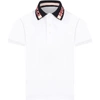 GUCCI WHITE POLO T-SHIRT FOR KIDS WITH LOGO,11682491