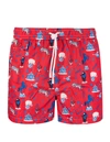 KITON RED SWIMSUIT WITH CIRCUS PRINT,UCOM2CX08S15 06