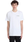 OFF-WHITE OW LOGO T-SHIRT IN WHITE COTTON,OMAA027R21JER001 0110
