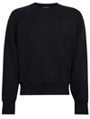 Ami Alexandre Mattiussi Logo Embro Boxy Cotton Jersey Sweatshirt In Black