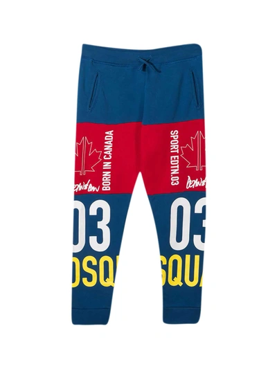 Dsquared2 Kids Leggings For Girls In Blue