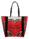 Alexander Mcqueen Engraved Logo Tote In Multicolor