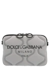 DOLCE & GABBANA LOGO-PRINT QUILTED CROSSBODY BAG,11569555