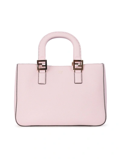 Fendi Ff Tote Small Cuir Roma In Rosa