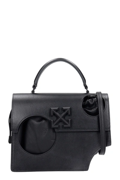 Off-white Hole Jitnes 2.8 Hand Bag In Black Leather