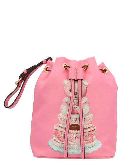 Moschino Women's Handbag Shopping Bag Purse  Cake Teddy Bear In Fuxia