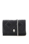 ALEXANDER MCQUEEN QUILTED MINI BAG SKULL,613088 14A9Y 1000