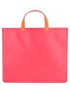 Comme Des Garçons Super Fluo Tote Bag In Pink Yellow