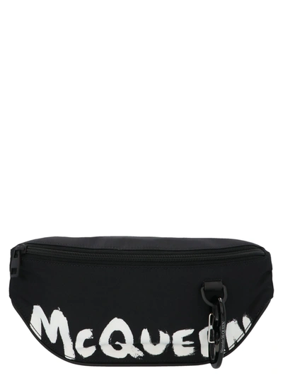 Alexander Mcqueen Harness Fanny Pack In Nero