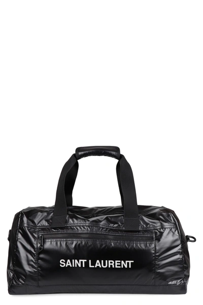 Saint Laurent Nuxx Nylon Travel Bag In Black