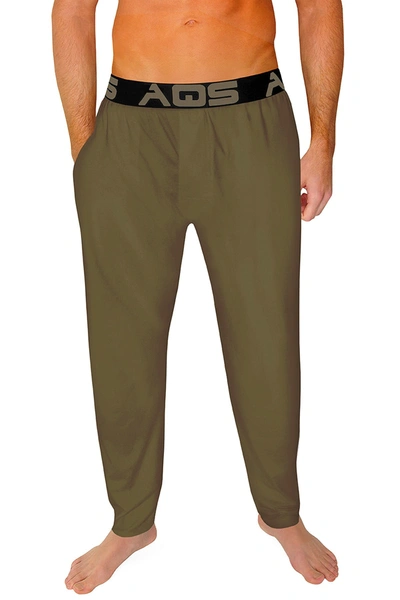 Aqs Slim Fit Lounge Pants In Olive
