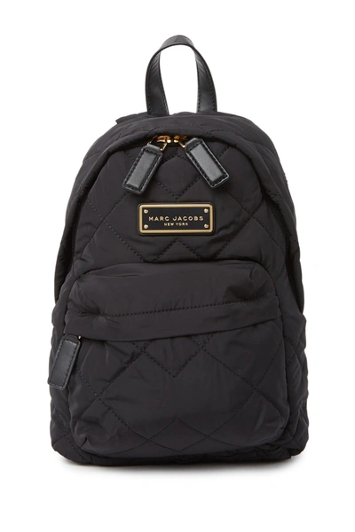 Marc Jacobs Quilted Nylon Mini Backpack In Black