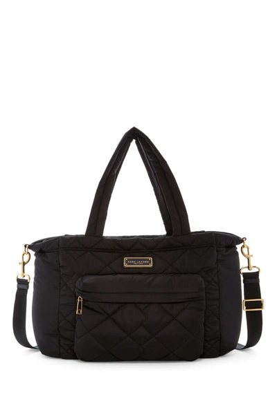 Marc By Marc Jacobs Quilted Nylon Baby Bag & Changing Pad In Black