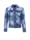 DSQUARED2 DSQUARED2 PAINT SPLATTER BUTTONED DENIM JACKET