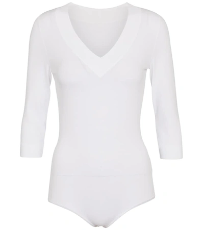 Alaïa Knit Bodysuit In White