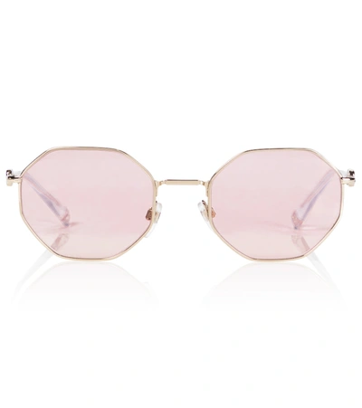 Valentino Vlogo Sunglasses In Pink