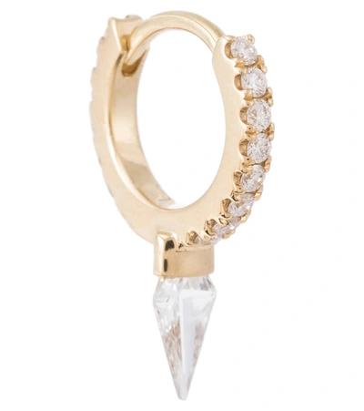 Maria Tash Spike Eternity 18kt Yellow Gold Single Hoop Earring With Diamonds