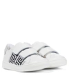 VERSACE LOGO LEATHER SNEAKERS,P00533890