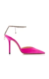 Jimmy Choo Saeda Embellished Satin Pumps In Pink