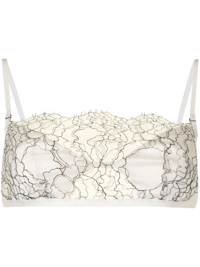 Dion Lee Lace-panelled Triangle Bra In White