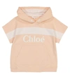 Chloé Kids' Pink Sweat-shirt For Babygirl With Logo