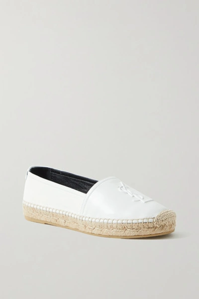 Saint Laurent White Monogramme Espadrilles In Blanc
