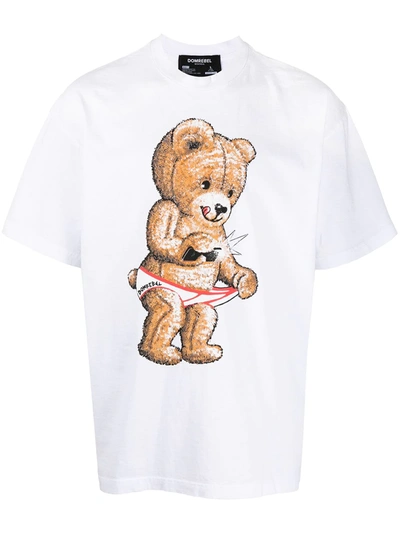 Domrebel Teddy Bear-print Cotton T-shirt In White