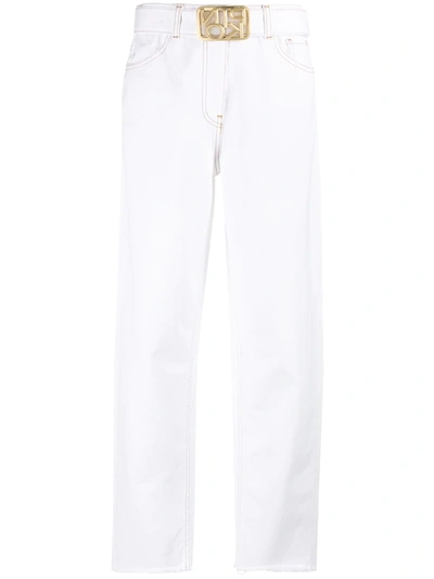 Pinko High-waisted Jeans In White