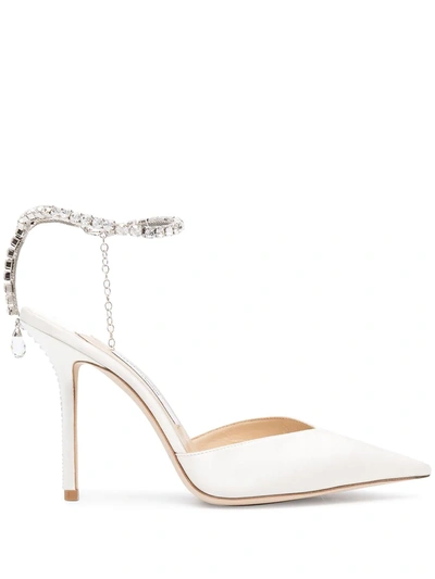 Jimmy Choo Saeda 100mm Pumps In White