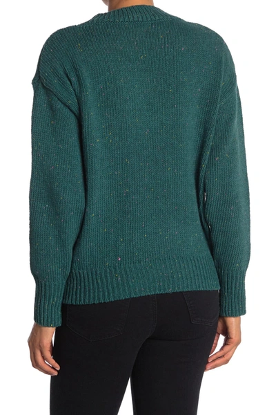 Abound Weekend V-neck Flecked Pullover Sweater In Teal Cyrus Nep