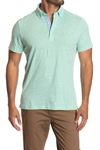 Tailorbyrd Melange Polo In Seafoam