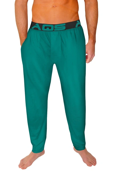 Aqs Slim Fit Lounge Pants In Teal