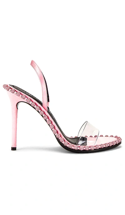 Alexander Wang Nova Crystal Pcv Slingback Sandals In Pink
