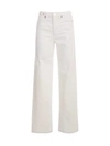 ERIKA CAVALLINI ALBERIC COTTON HIGH WAISTED JEANS,P1SW03 A01 0 WHITE