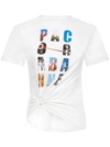 Rabanne Logo-print Gathered T-shirt In White