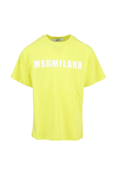 Msgm Kids' T-shirt In Lime