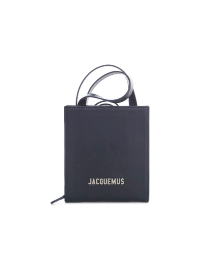 Jacquemus Le Gadjo Leather Crossbody Bag In Navy
