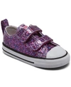 CONVERSE TODDLER GIRLS COATED GLITTER EASY-ON CHUCK TAYLOR ALL STAR CASUAL SNEAKERS FROM FINISH LINE