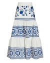 ALEXIS Deena Embroidered Tiered Midi Skirt,060084204220