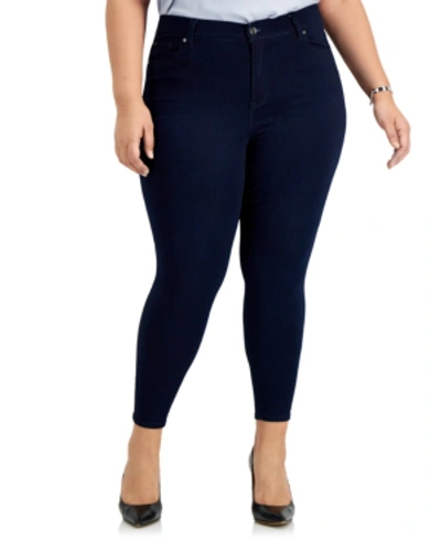 Celebrity Pink Trendy Plus Size High Rise Skinny Ankle Jeans In Indigo Rinse