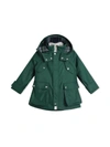 BURBERRY COTTON BLEND HOODED PARKA WITH DETACHABLE WARMER