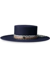 MAISON MICHEL WIDE BRIM CANOTIER HAT