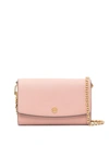 TORY BURCH LOGO-PLAQUE LEATHER CROSSBODY BAG