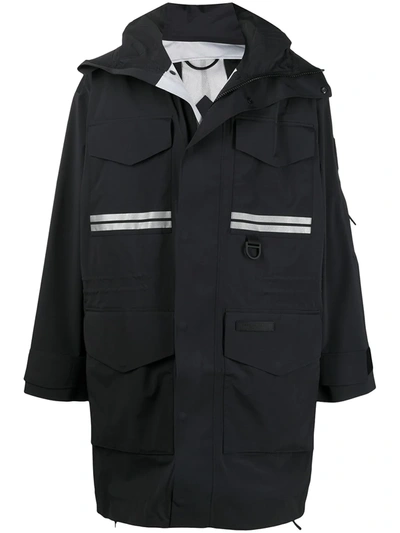 Canada Goose Mogan Hooded Raincoat In Black